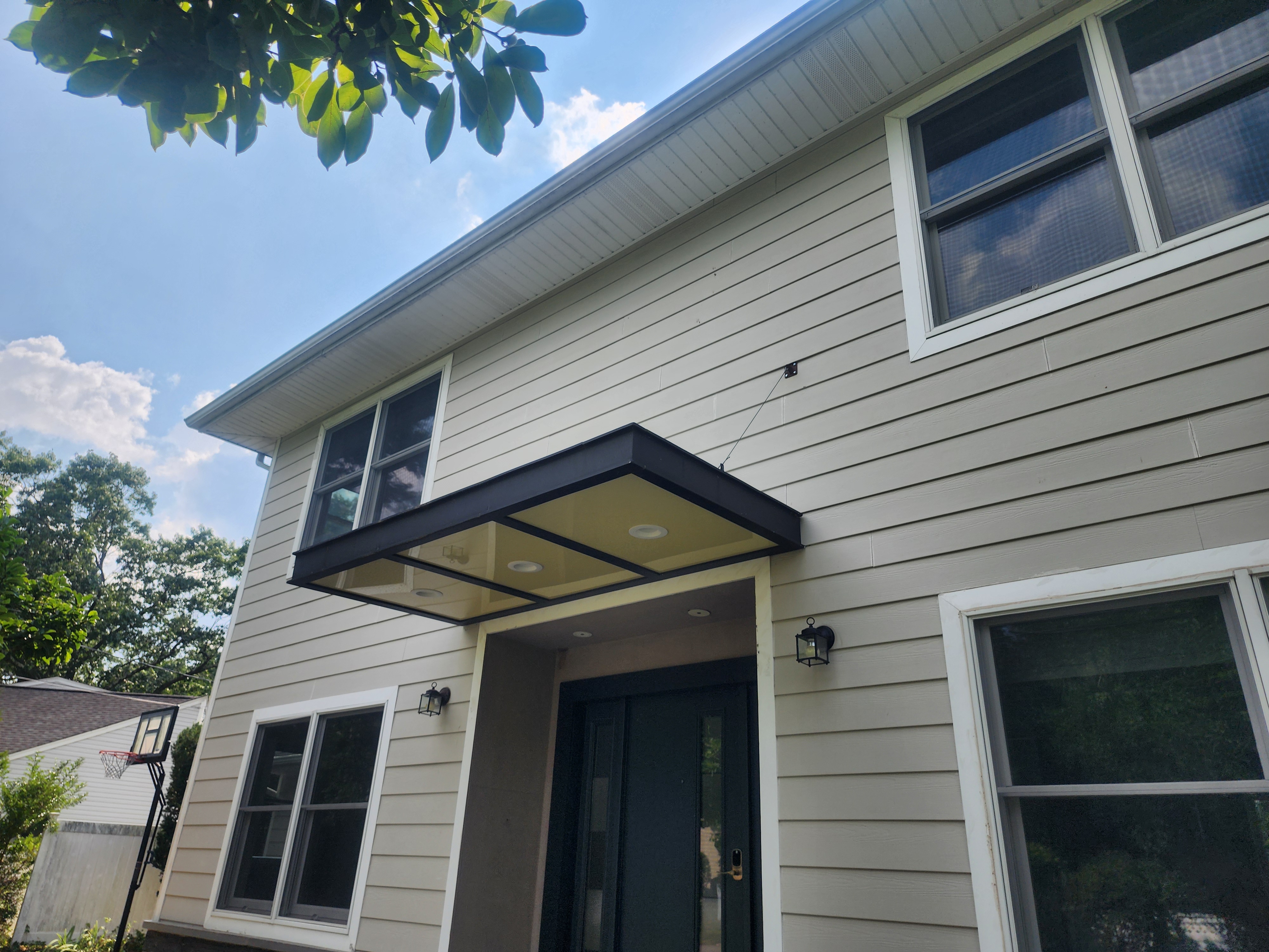 Custom Steel and Glass Entrance Canopy