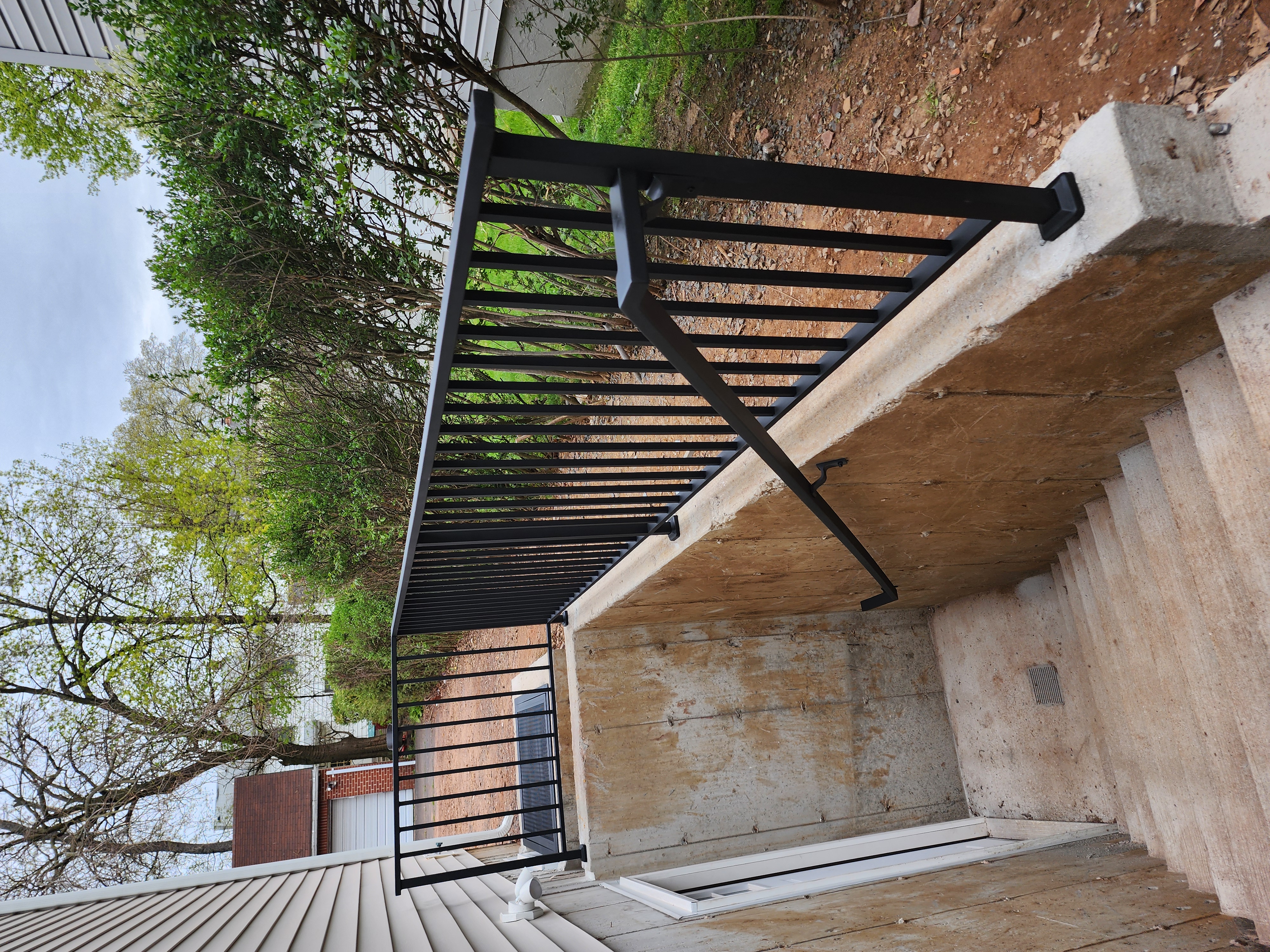 Steel Areaway Railing with Gate